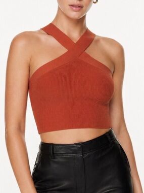 Aritzia Babaton Sculpt Knit Criss Cross Tank Top Size XS